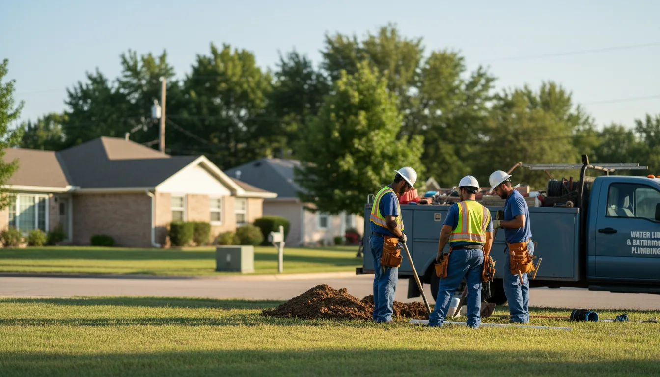 Residential water line and bathroom plumbing service in Jefferson, SC